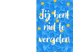 Vergeet me niet zaadjes - jij bent niet te vergeten bloemen