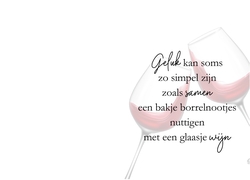 Borrel gift box - Two glass wine - Geluk