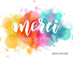 Merci chocolade doos - Merci voor je inzet kleurrijk