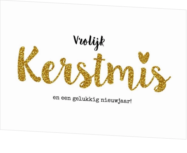 vrolijk kerstmis met gouden glitter letters