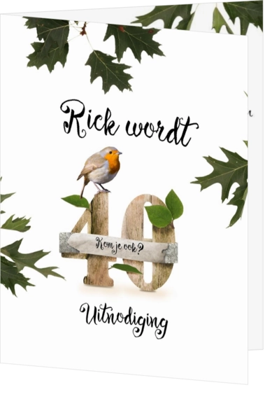 Rick wordt 40 uitnodiging