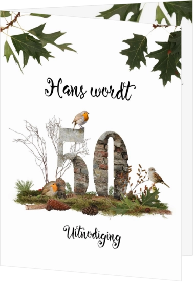 Hans wordt 50 jaar uitnodiging