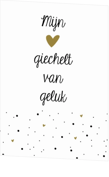 Liefdeskaart Mijn hart giechelt van geluk