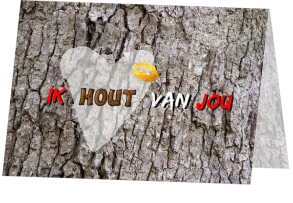 Liefdeskaart ik hout van jou