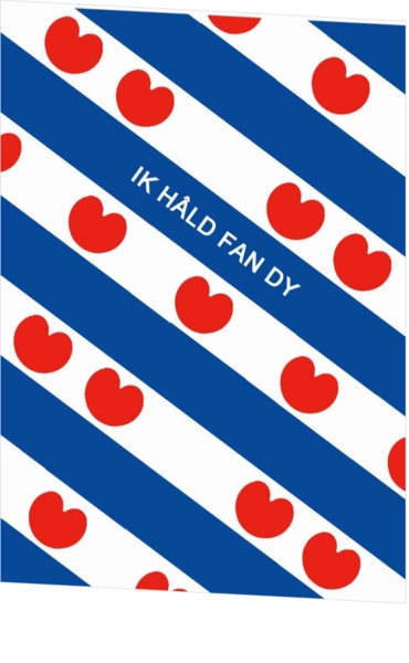 Liefdeskaart friesland vlag frysk kaartsje