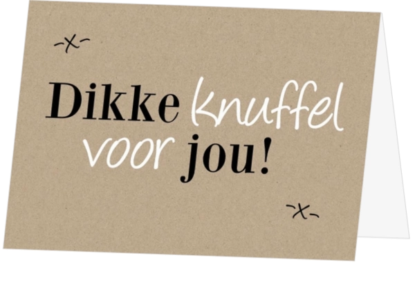 Dikke knuffel kaart kraft