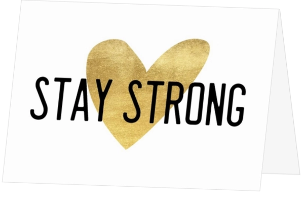 Stay strong kaart goud hart