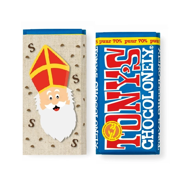 Sinterklaas wikkel met Tony's Chocolonely