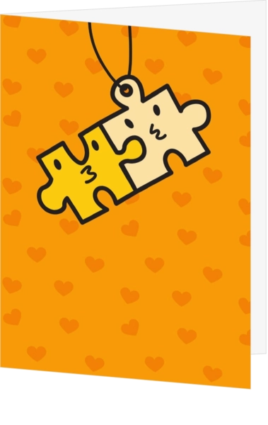 Liefdeskaart love puzzle