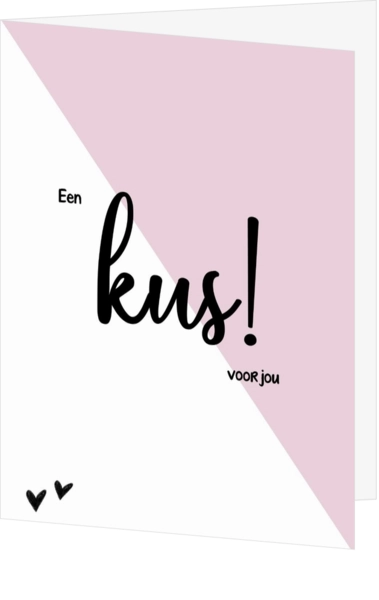 Valentijnskaart kus voor jou