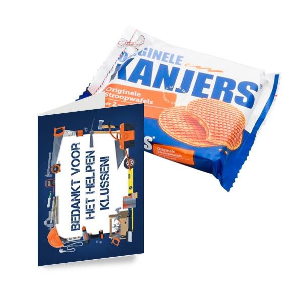 Kanjers stroopwafels - gereedschap bedanktkaart