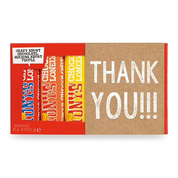 Tony's Chocolonely proeverij -  kraft thank you!!!