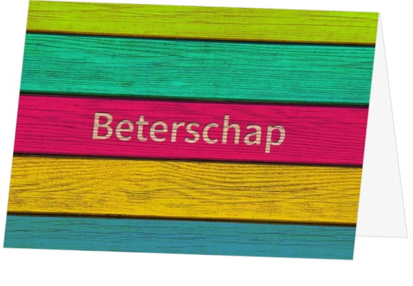 beterschapskaart kleur hout beterschap