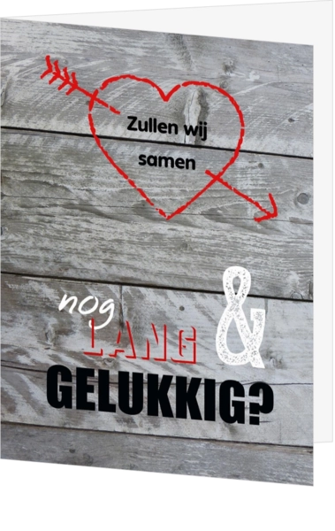 Valentijnskaart hout hart