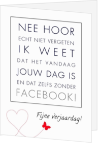 Verjaardagskaart Facebook