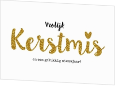 Vrolijk kerstmis met gouden glitter letters