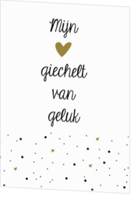 Liefdeskaart Mijn hart giechelt van geluk