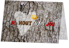 Liefdeskaart ik hout van jou