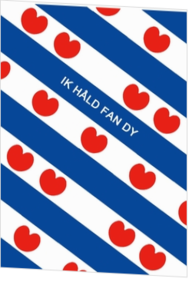 Liefdeskaart friesland vlag frysk kaartsje