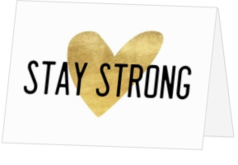 Stay strong kaart goud hart