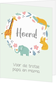 Geboorte felicitatiekaart baby geboren