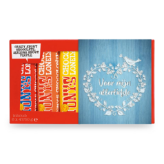 Tony's Chocolonely proeverij -  hartjes krans blauw