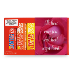 Tony's Chocolonely proeverij -  roze roos gedicht