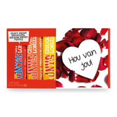 Tony's Chocolonely proeverij - rozenblaadjes met wit hart