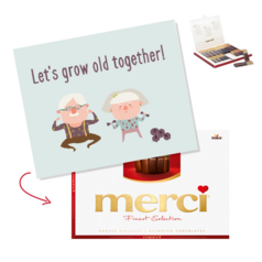 Merci Chocolade Doos - Let's grow old