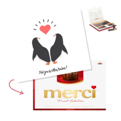 MERCI CHOCOLADE DOOS 250 GRAM - PINGUIN LEUKER