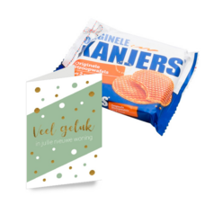 Kanjers stroopwafels - Nieuwe woning groen schuin vlak