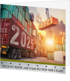 Kerstkaart - Transport containers 2022