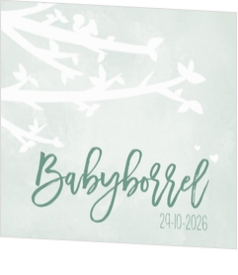 Babyborrel groen takken