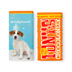 Tony's Chocolonely - Happy birthday dog with party had and confetti