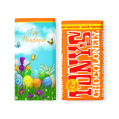 TONY CHOCOLONELY- veld met paaseitjes