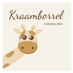 Kraamborrelkaart girafje