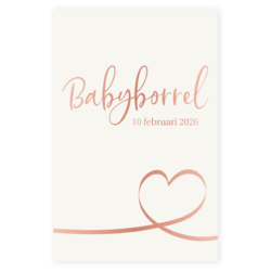 Babyborrel hart rose