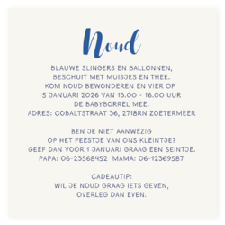 Babyborrel sterren met blauwe foliedruk