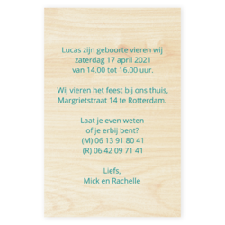 Babyborrel hout ster