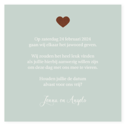 Save the date oud groen