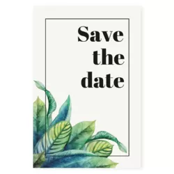 Save the date botanisch bladeren