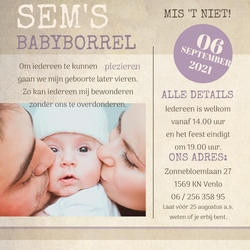 Babyborrelkaartje - Vintage 11419310