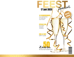 Uitnodiging - Feest special met champagne en slingers 186011NL