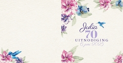 Uitnodiging - Kolibri en bloemen 186069NL