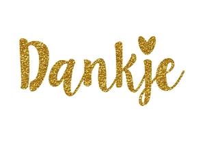 bedankkaartje hartje goud