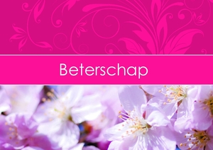 Beterschapskaart bloemetjes roze wit