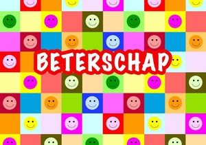 Beterschapskaart smileys kleur beterschap