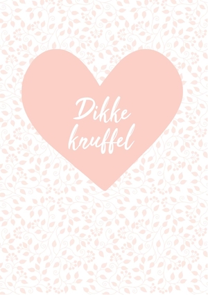 Dikke knuffel kaart botanisch roze