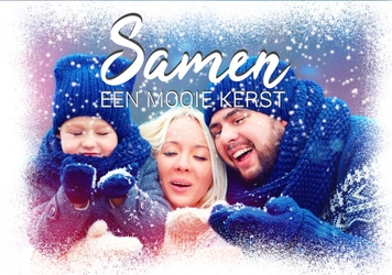 Kerstkaart samen een mooie kerst met eigen foto