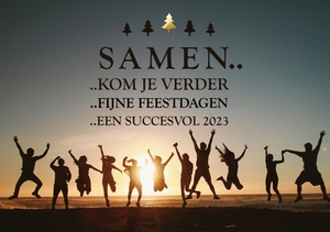 Kerstkaart Samen kom je verder